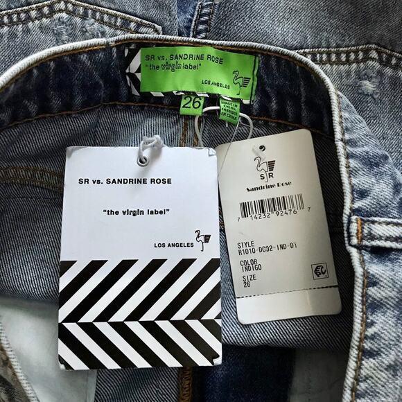 Free People Sandrine Rose NWT Medium Wash Jean Shorts Women 27 *See Description* - Picture 8 of 10